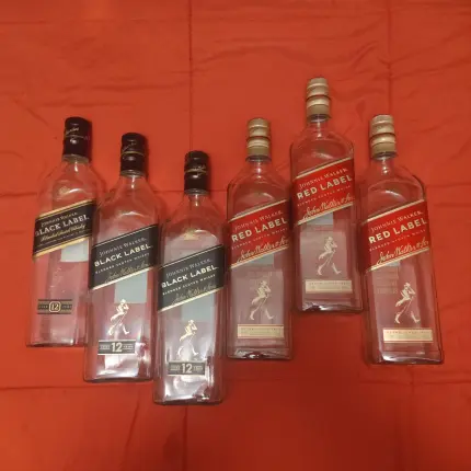 Botellas de vidrio en venta Foto