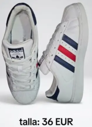 Adidas Superstar Rayas Rojo y Azul Foto