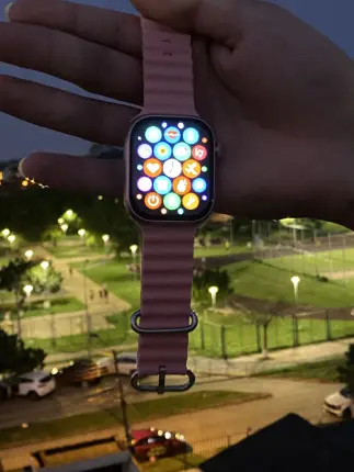 promoción smartwatch rosa con correa Foto