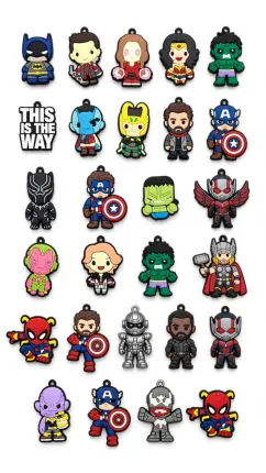 set de 29 charms para crocs super héroes Foto