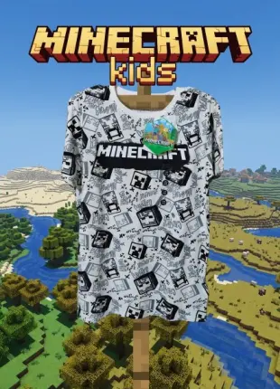 polera Minecraft Foto