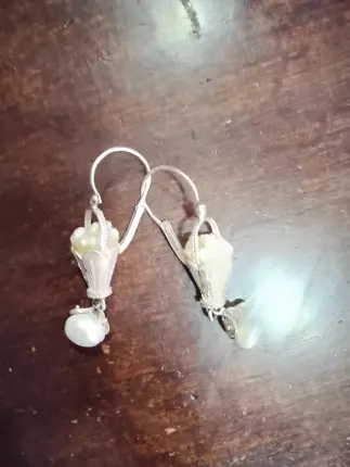 Aretes de plata Foto
